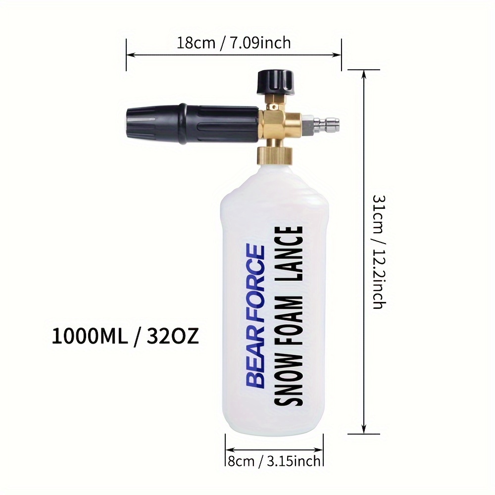 Pressure Washer Snow Foam Lance Foam Nozzle Foam Cannon Soap Gun