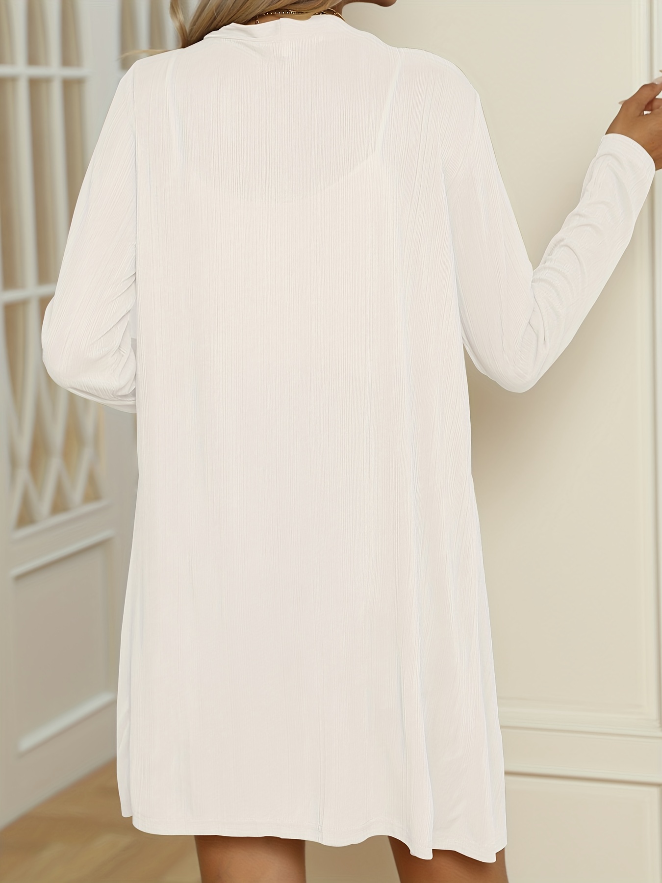 Casual Cardigan Women's Plus Solid Button Up Long Sleeve Long Cardigan