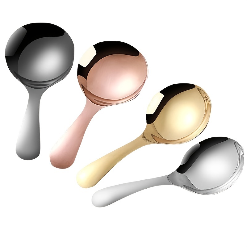 1pc Gold Ice Cream Scoop, Stainless Steel Ice Ball Spoon For Household