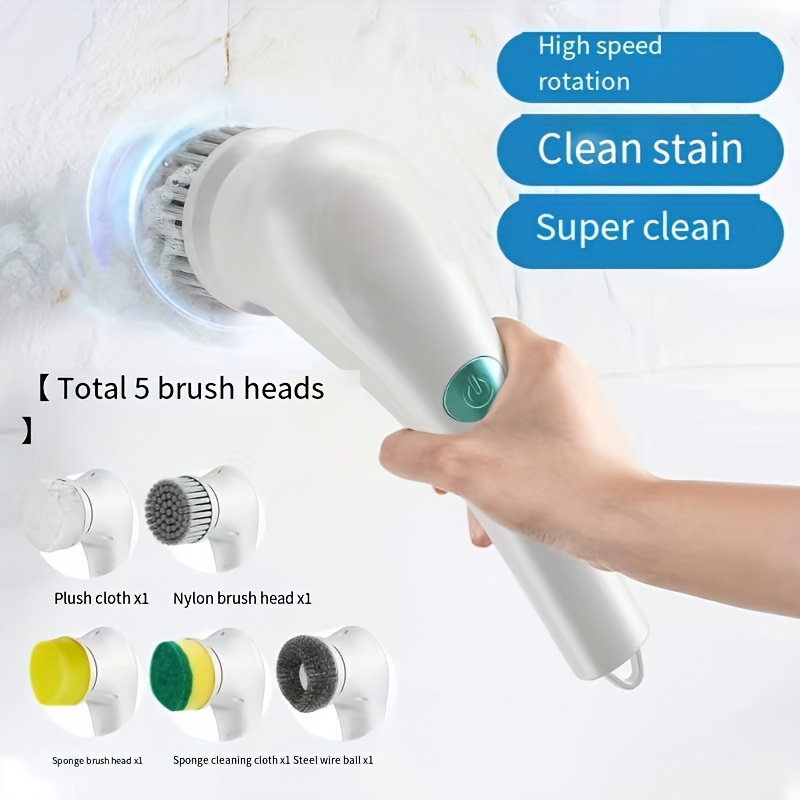 1pc Kitchen Household Cleaning Brush Magic Brush For Tile, Pot, Bowl,  Bathroom, Basin, Toilet, With Charging Function