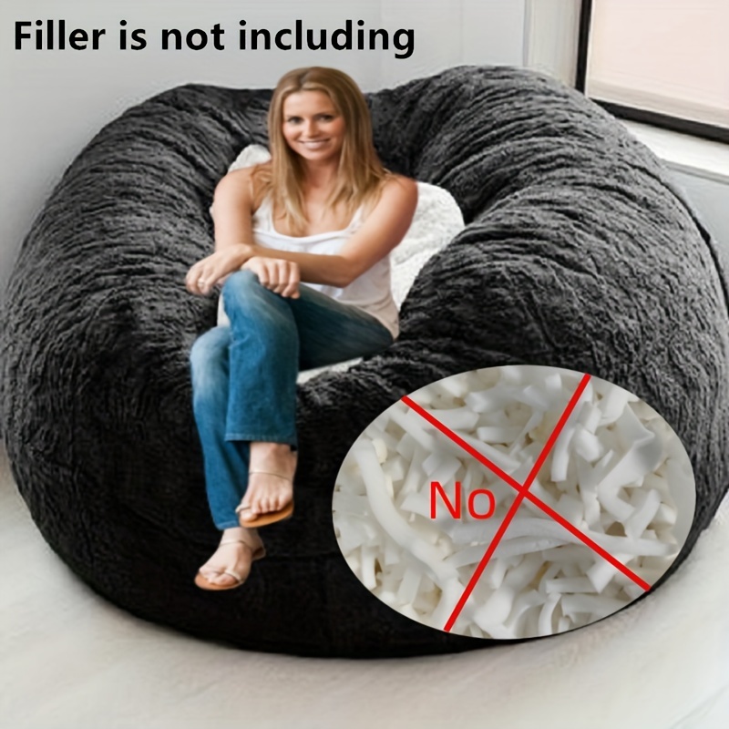 Bean Bag Chair Cover Large Circular Soft Fluffy Cover For - Temu