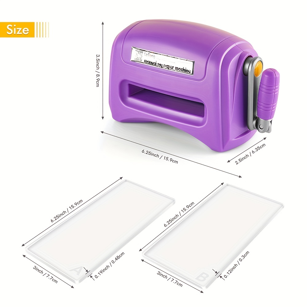  Die Cutting & Embossing Machine, Mini Die Cut Machine with  Auxiliary Sheet and 4 Plates, Hand Embossing Machine Portable Cut Machines  for Arts Crafts