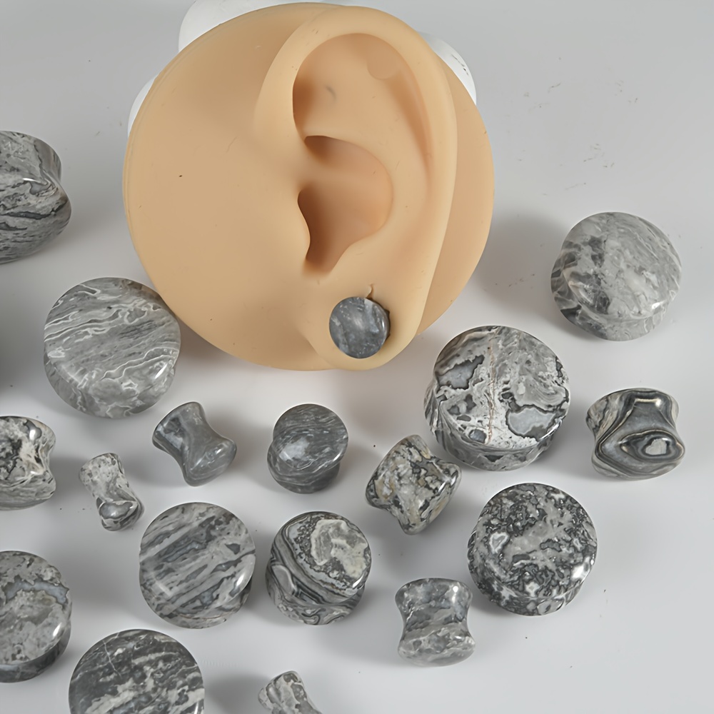 Solid Stone Ear Plug Ear Gauge Ear Tunnels Expander Plugs - Temu