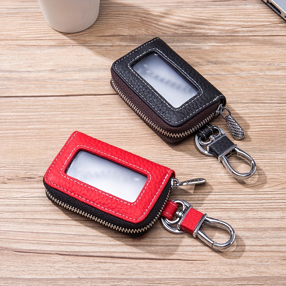 Car Key + Remote Holder Keychain  Real Leather Key Wallet – Blushery