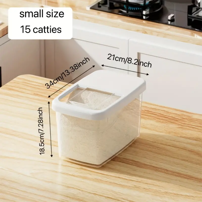 5kg 10kg Kitchen Rice Storage Box Plastic Large Capacity Container Box  Grain Flour Dispenser Moisture Proof