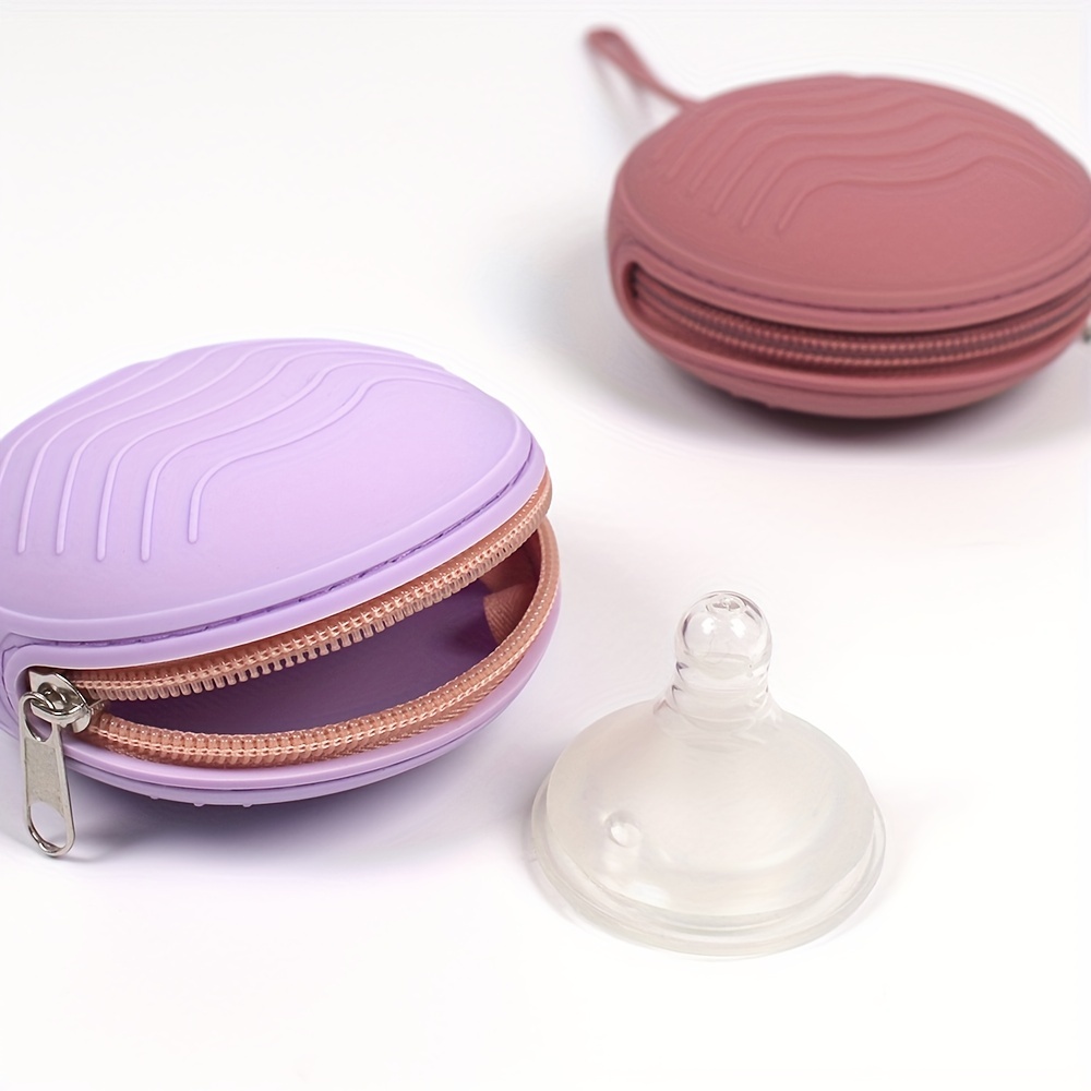Portable Silicone Pacifier Container Case Coin Wallet
