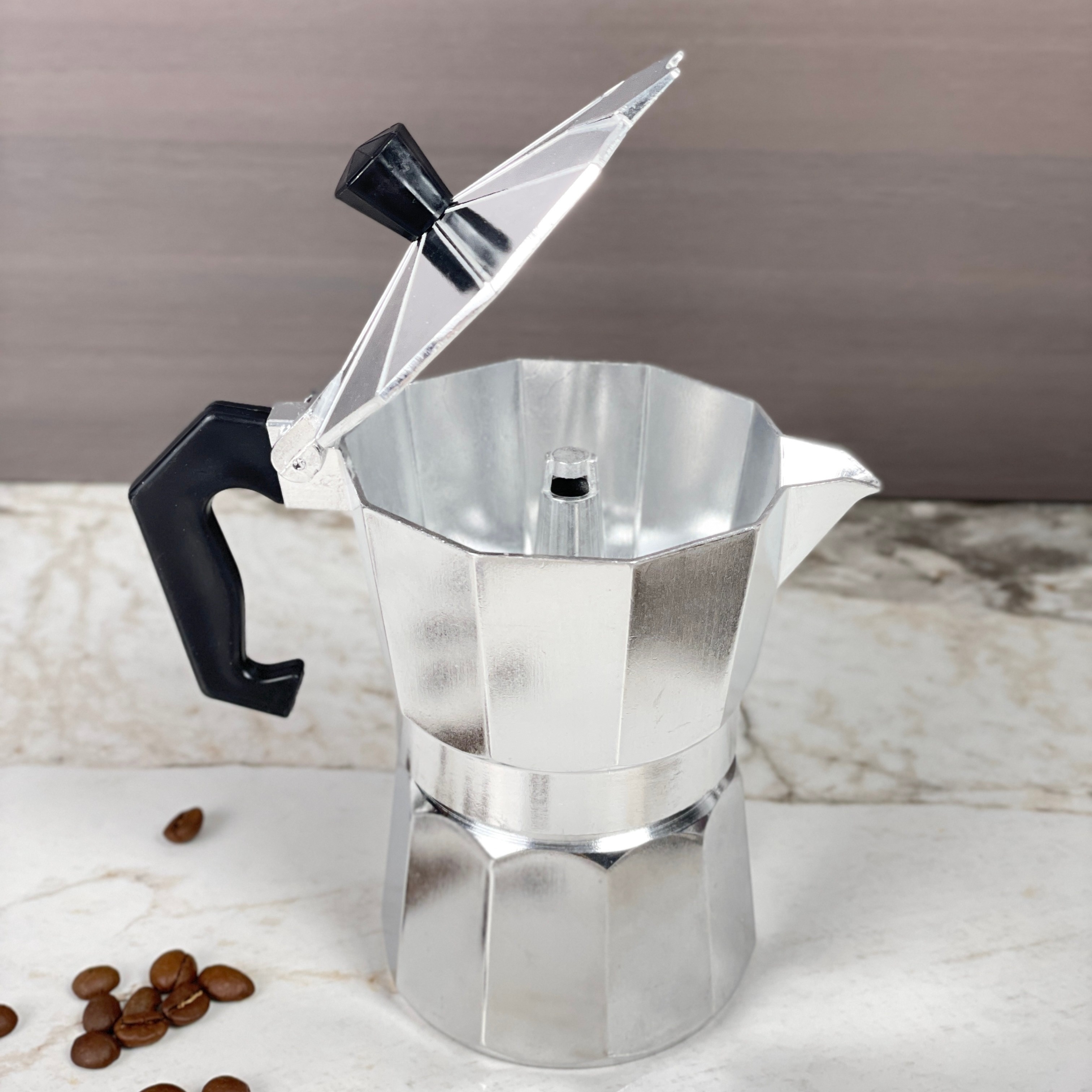 Stovetop Espresso Maker, Aluminium Stovetop Coffee Maker Pots, Moka Pot for  Classic Espresso, 6 Cup 10 Oz, Moka Pot Italian Coffee Maker for Home and