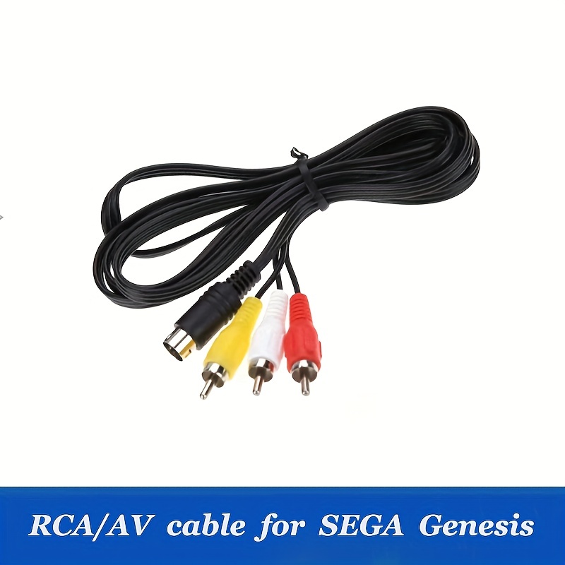 Cable AV PS2, PS3 AV a RCA, cable de salida AV de audio compuesto a RCA,  cable de salida AV compatible con Playstation 1, 2, 3 (paquete de 2, 6 pies)