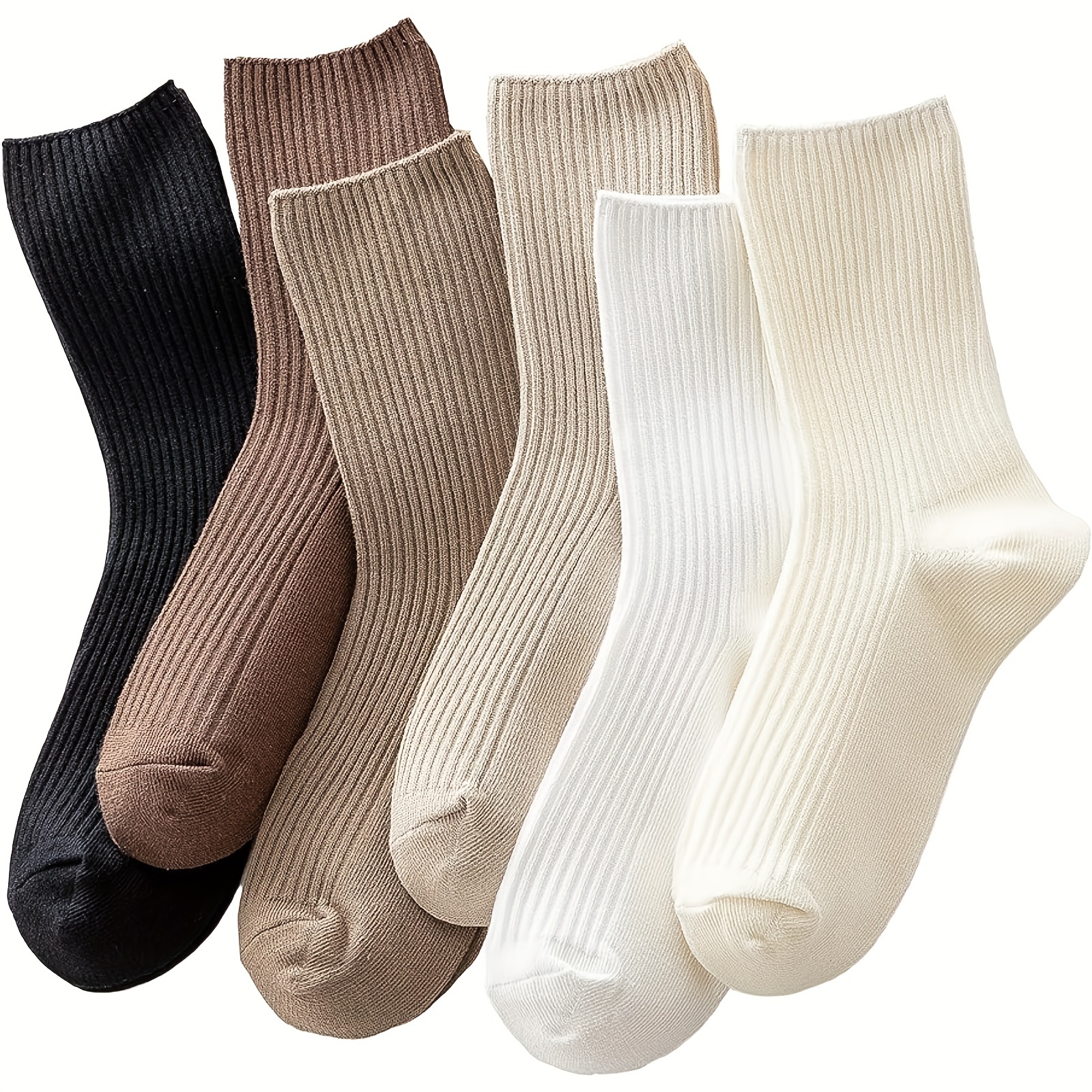 1 Pair Solid Women Middle Tube Socks Breathable Casual Candy Color Cotton  Sock