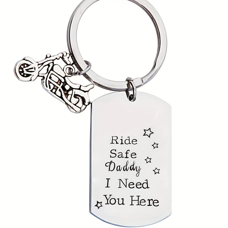 3PCS BE SAFE I NEED YOU HERE WITH ME Stainless Steel Keychain Key Ring  Boyfriend
