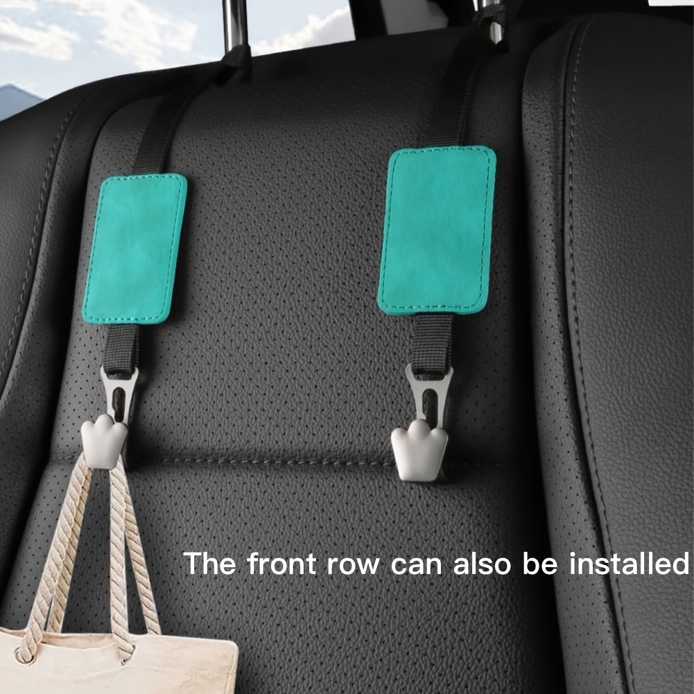 4pcs Car Back Seat Hidden Multi-functional Hook For Hanging Bags