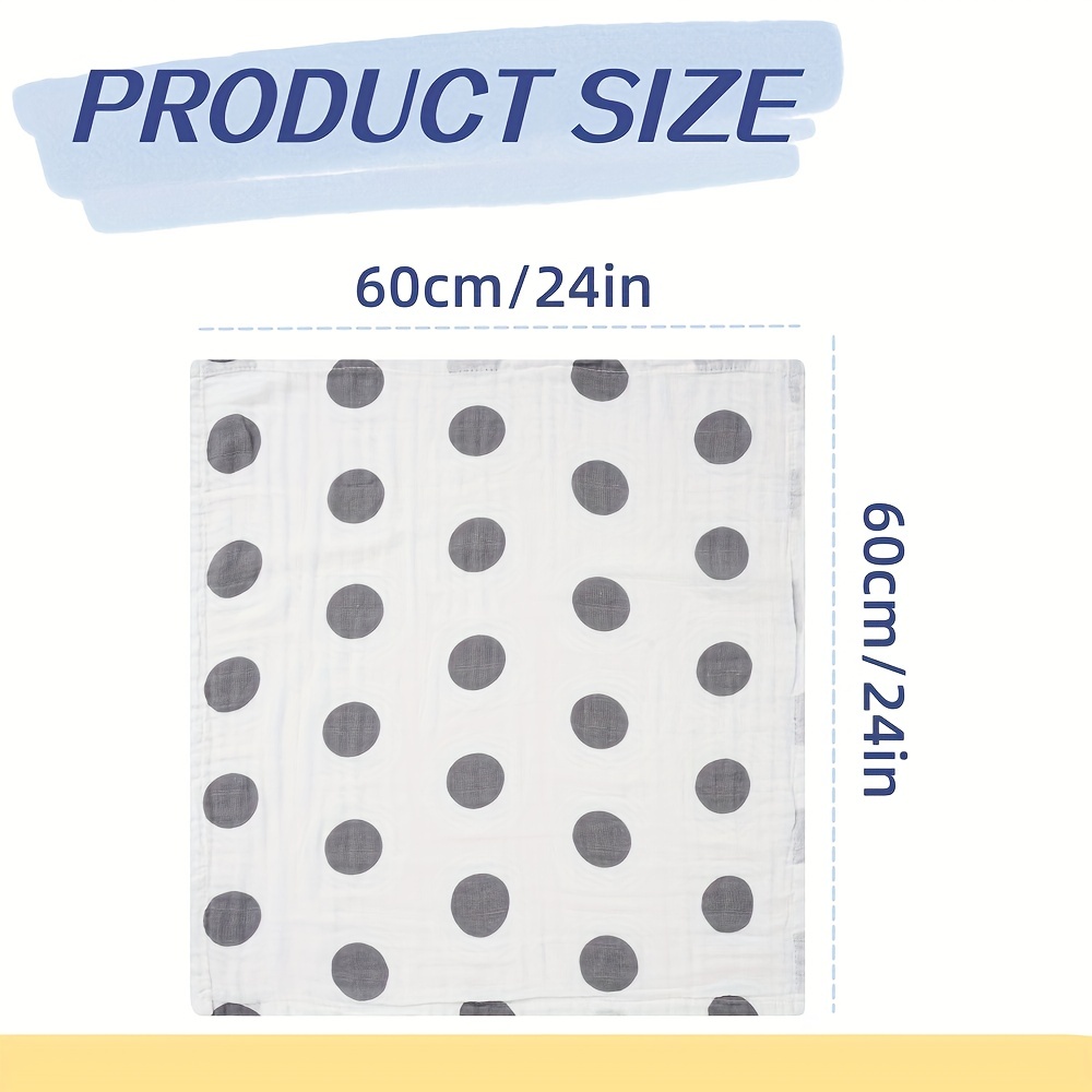 Muslin Baby Bath Towel & Swaddle Blanket, Organic 2-Layer