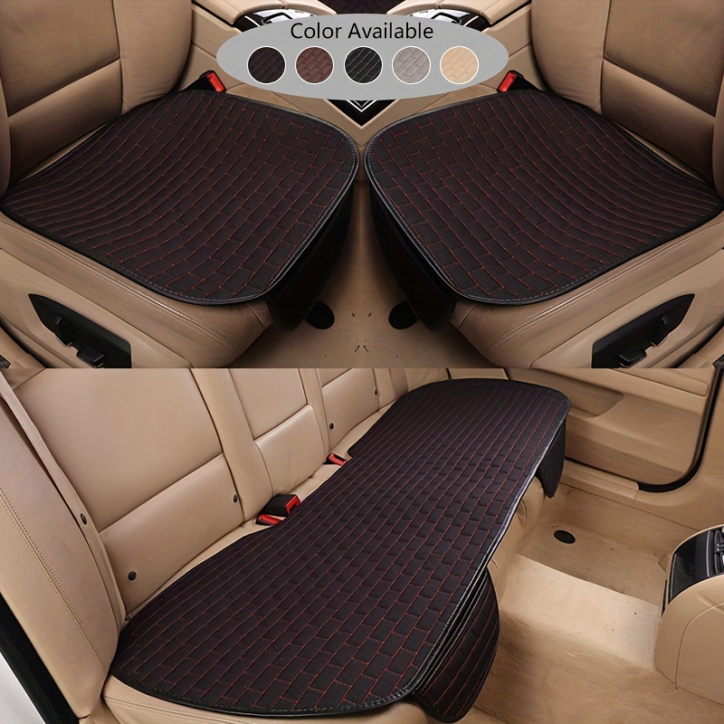 Five Seat Protective Cover Linen Car Seat Cover Four Seasons - Temu