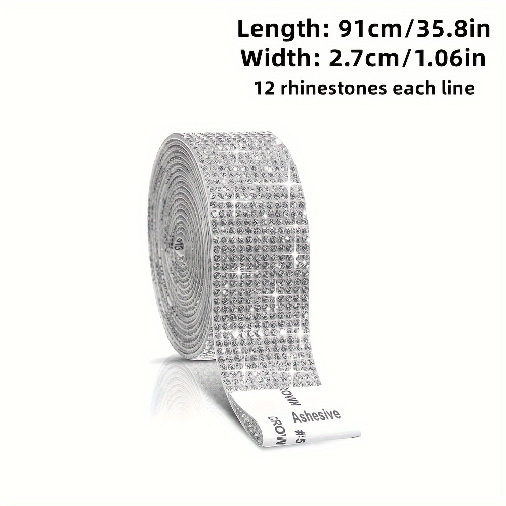 Pink Rhinestone Ribbon for Crafts, 3 Rolls Self Adhesive Crystal Wrap (3  Sizes), PACK - Pick 'n Save
