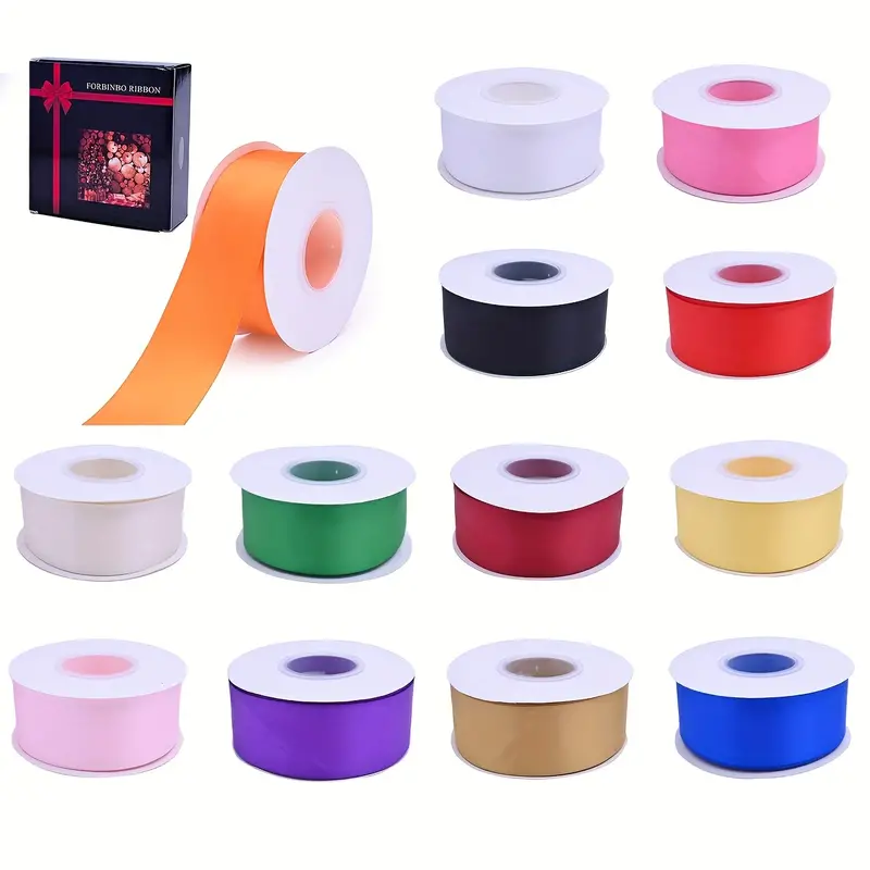 Wide)double Face Ribbon 25 Yards For Gift Wrapping wedding - Temu