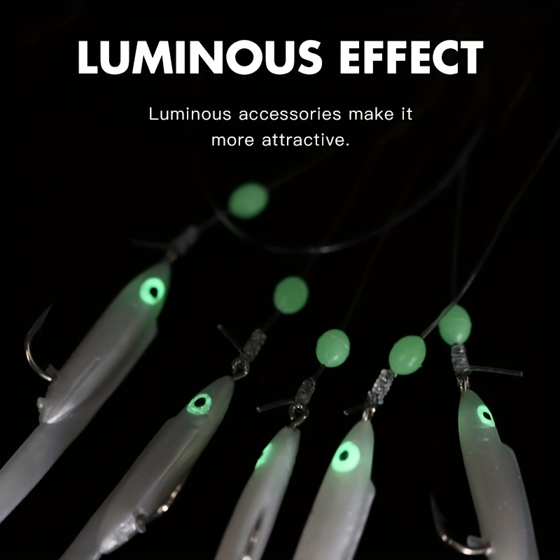 Buy Luminous Fishing Rigs Bait Lures Glow Soft Fish Lure String