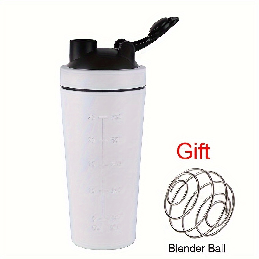 Stainless Steel Protein Shaker Cup Portable Fitness Sports Shaker Bottle  Nutrition Mixer Cup Water Bottle Water Cup Portable Sports Cup - Temu
