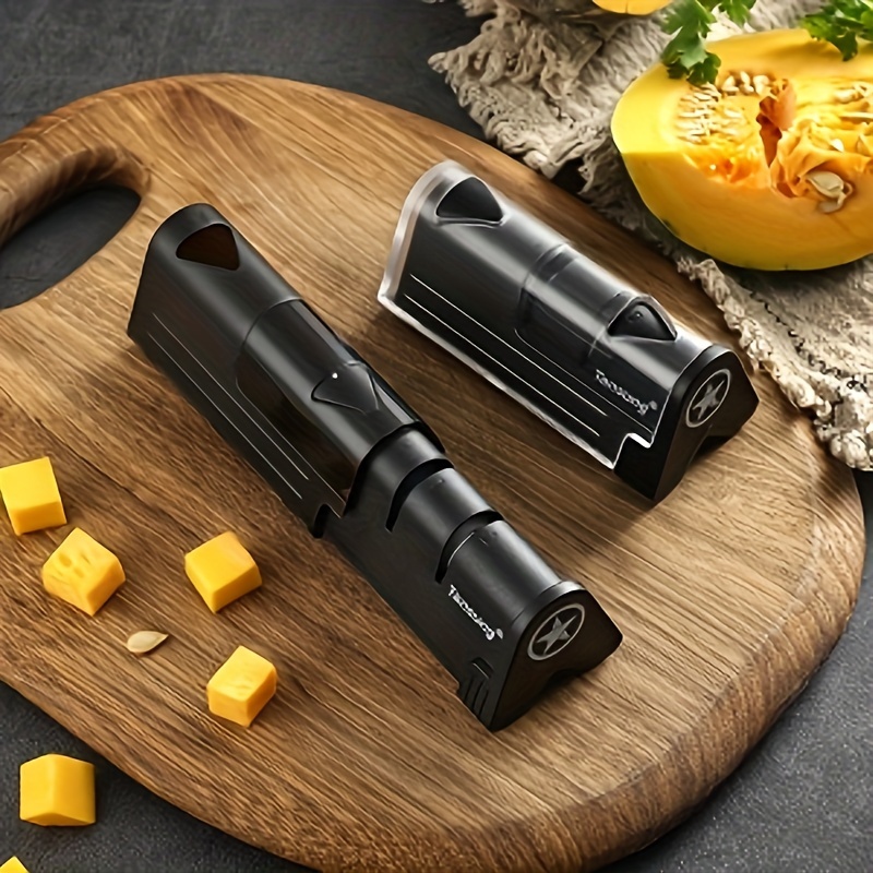 1pc knife sharpener double stage knife sharpeners for kitchen knives multifunctional portable knife sharpener for kitchen outdoor camping retractable kitchen knife sharpener household sharpening stone kitchen gadget details 7