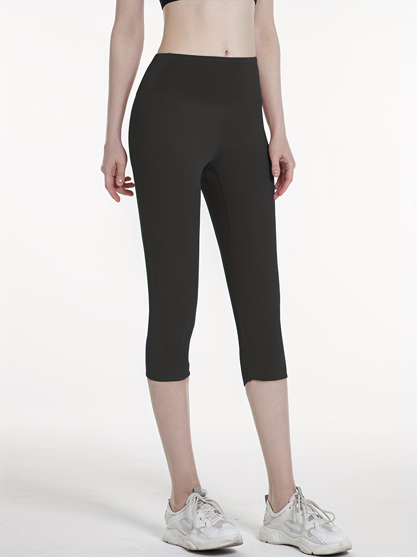 TSLA Women's Yoga Pants with Hidden/Side Pocket, Lightweight Workout  Running Tights, Capri 4-Way Stretch Leggings