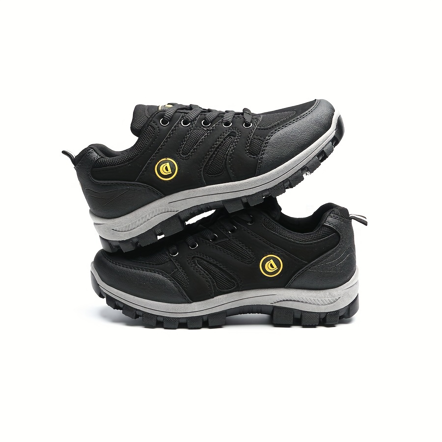 Faux Leather Hiking Shoes Non Slip Lightweight Breathable Trekking Boots