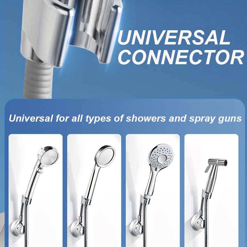 Strong Adhesive And Waterproof Shower Head Holder, Adjustable Handheld Shower  Holder Wall Mount Shower Bracket 