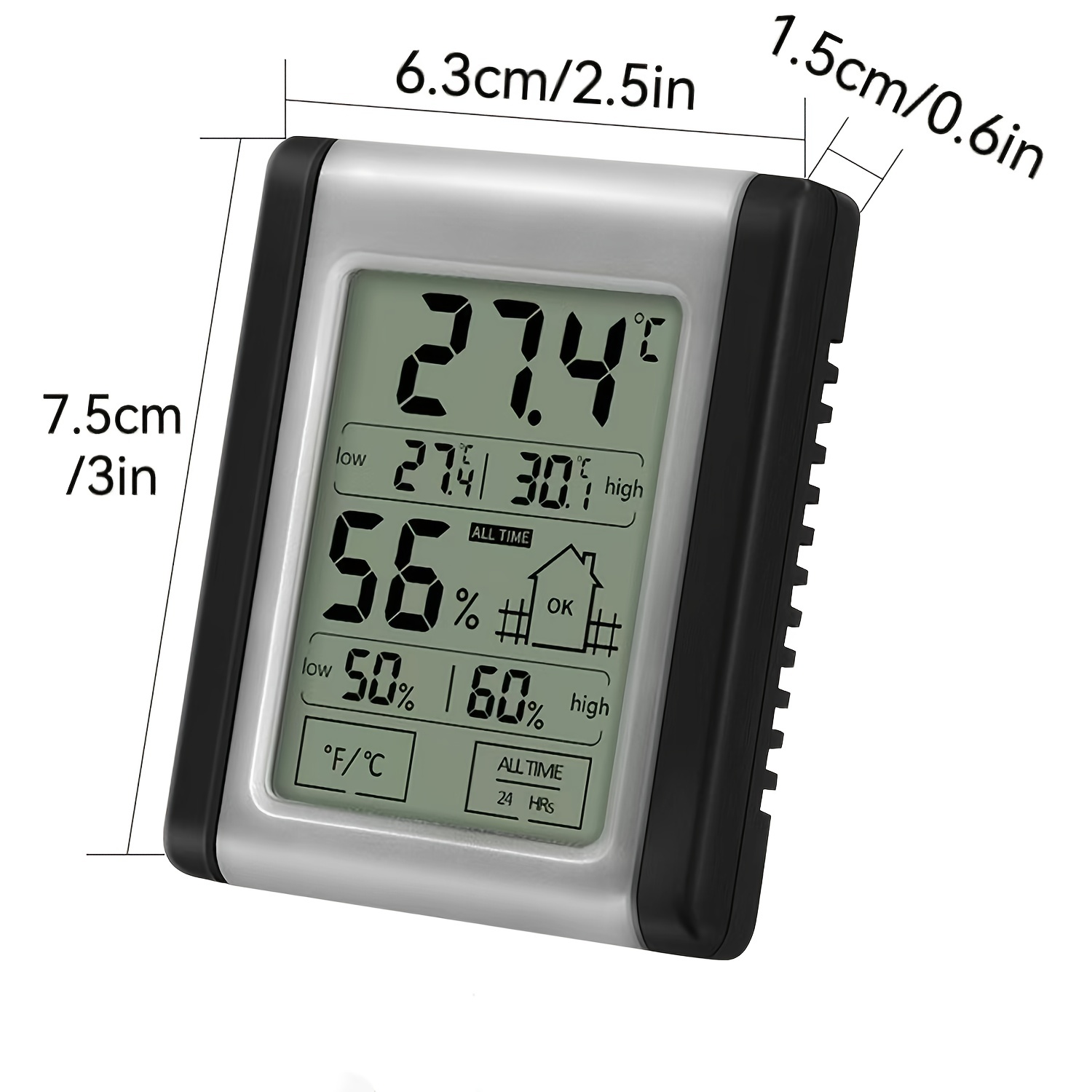 Mini Thermometer Hygrometer, 1 Temperature Humidity Monitor Gauge For Home,  Room, Greenhouse - Temu