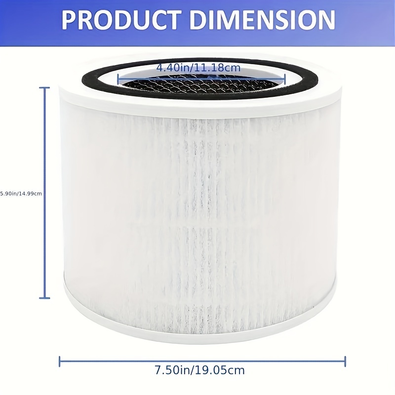  LV-H135 Replacement Filter Compatible for Levoit Models, 3-in-1  Pre, H13 Activated Carbon Filtration System : Home & Kitchen