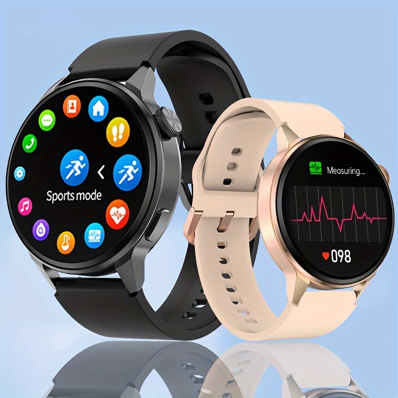 EIGIIS Reloj Inteligente de Llamadas Inalámbricas, Rastreador de Fitness  Militar con Pantalla Táctil Completa HD de 3.35cm, Smartwatch para iPhone y  T