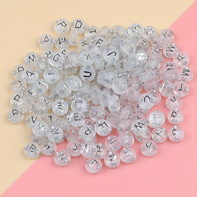 7 Colors Semi transparent Acrylic Letter Beads For - Temu