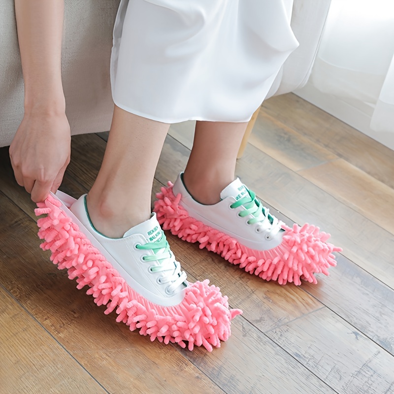 Chenille Lazy Mopping Slippers Cover Washable Cleaning Supplies