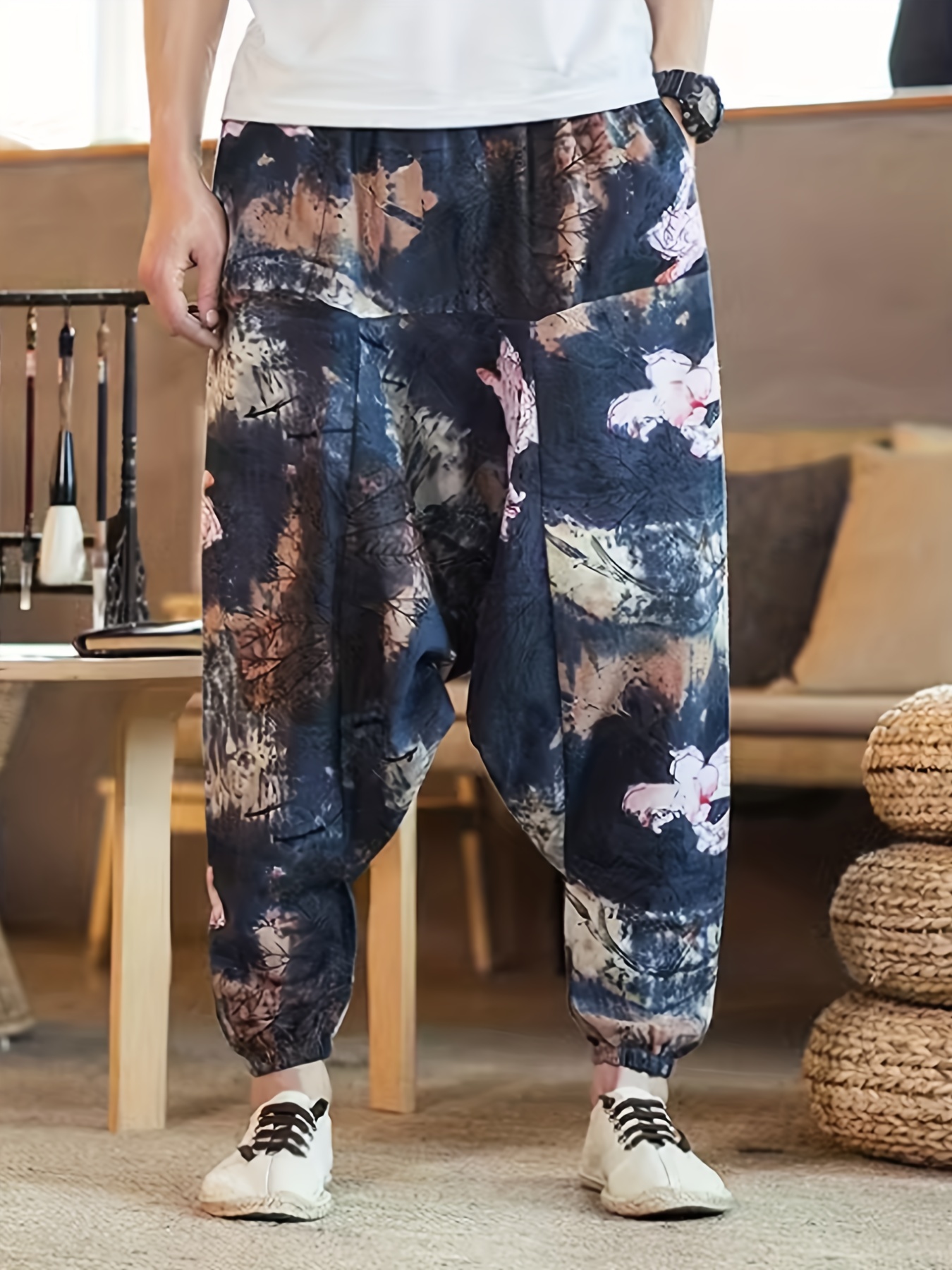 Fashion (K18 Navy)Harem Pants Men Solid Loose Casual Mens Korean Style  Cotton Plus Size Sweatpants Male Trousers New OM @ Best Price Online |  Jumia Egypt