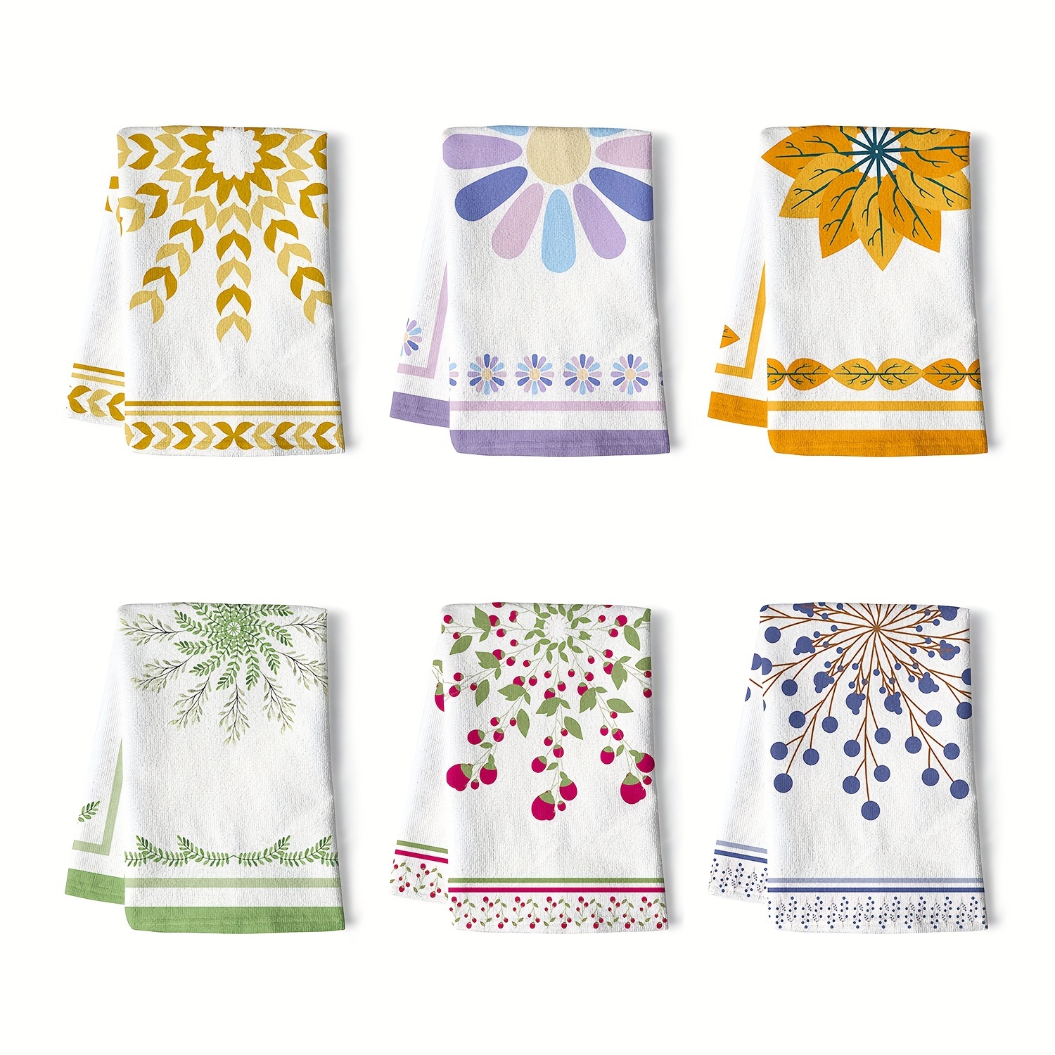 Boho Style Dish Towels Soft Absorbent Fingertip Towel - Temu