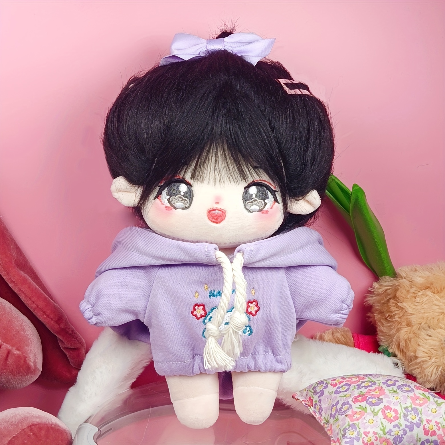 Cute Fluffy Ear Cotton Doll Sweater Clothes