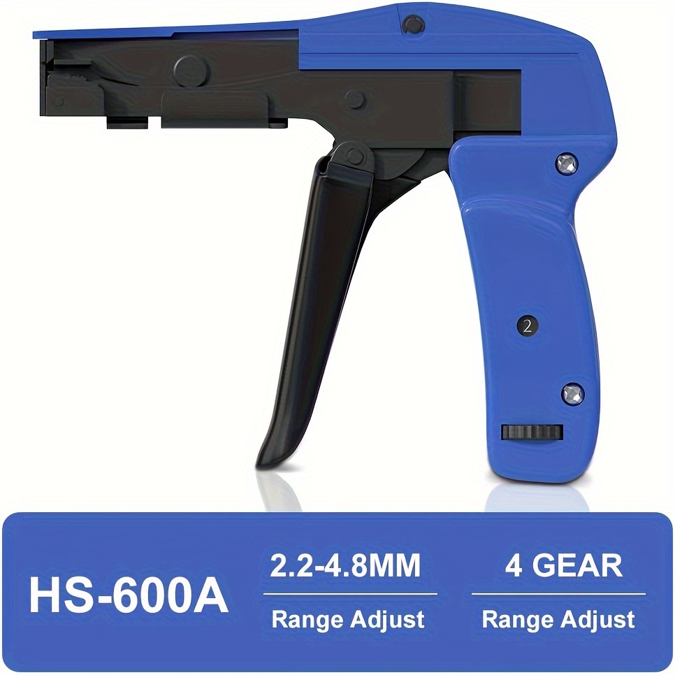 cable tie gun  ing and cutting tool with handle special for nylon cable tie   and cut cables in blue