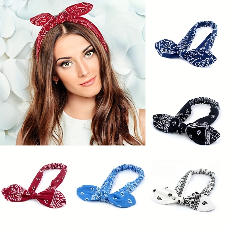 Boho Rabbit Ears Knotted Headband Hair Accessories