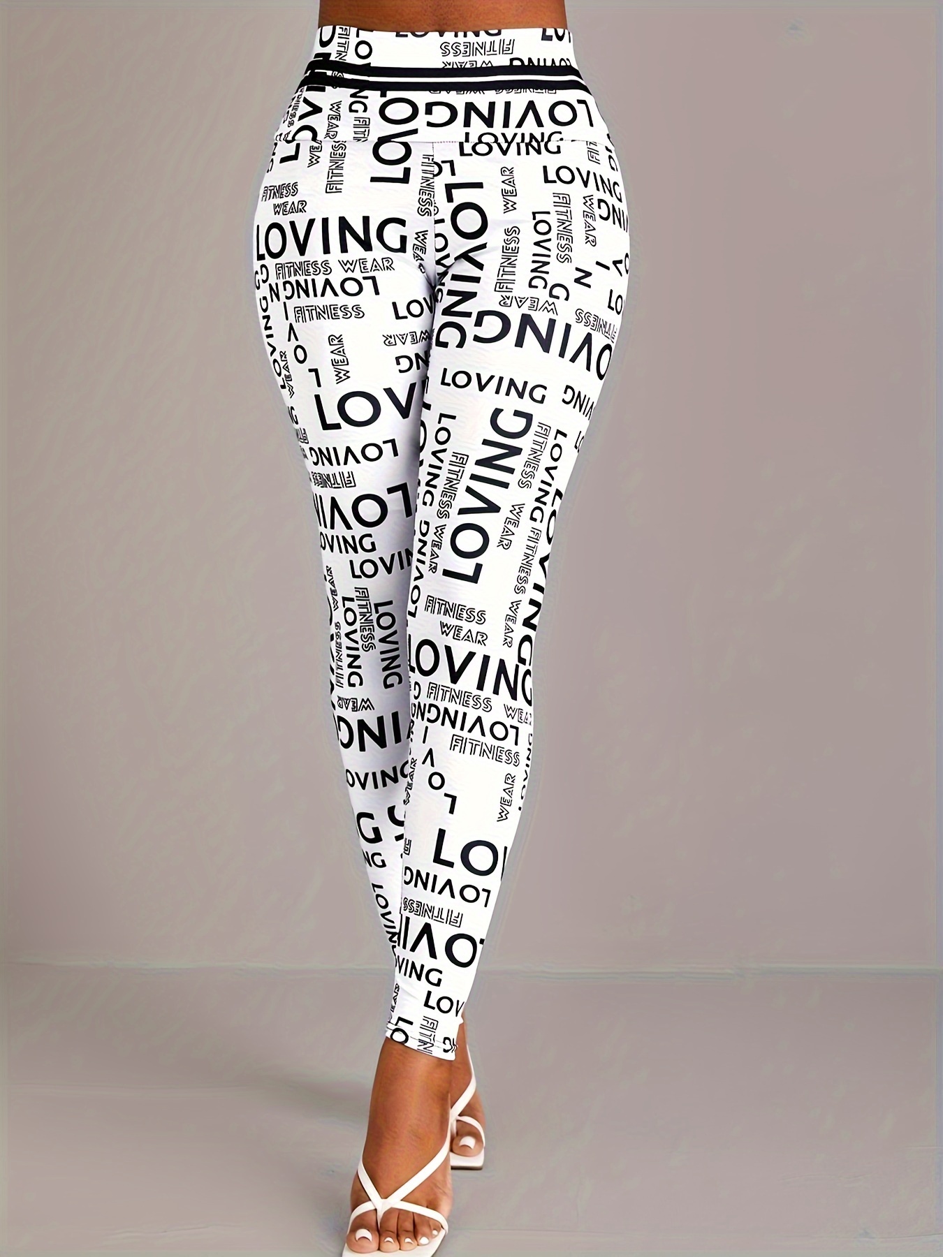 DKNY Womens Tight Printed Fitness Leggings