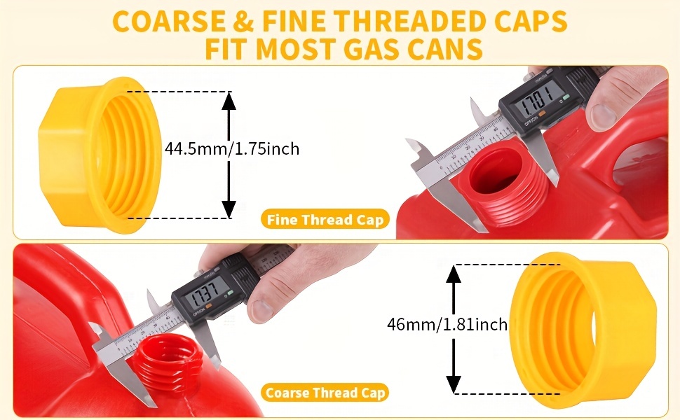 Flexible Replacement Gas Spout with Fine and Coarse Thread