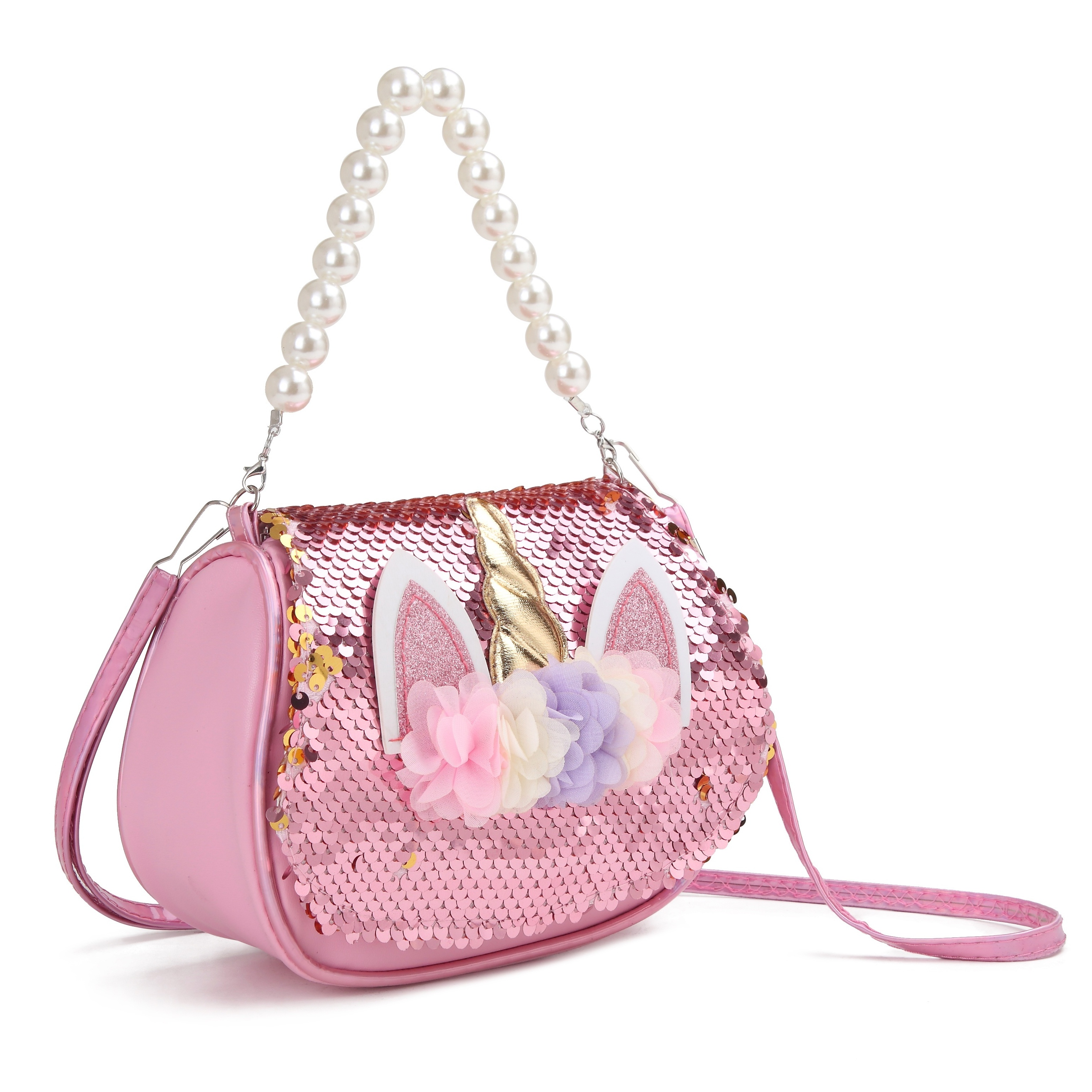 Acheter Mini sac à main pour enfants, sac à bandoulière de haute qualité  pour filles mignonnes, couleur bonbon rose, sac à main de fête, pochette  pour pièces de monnaie