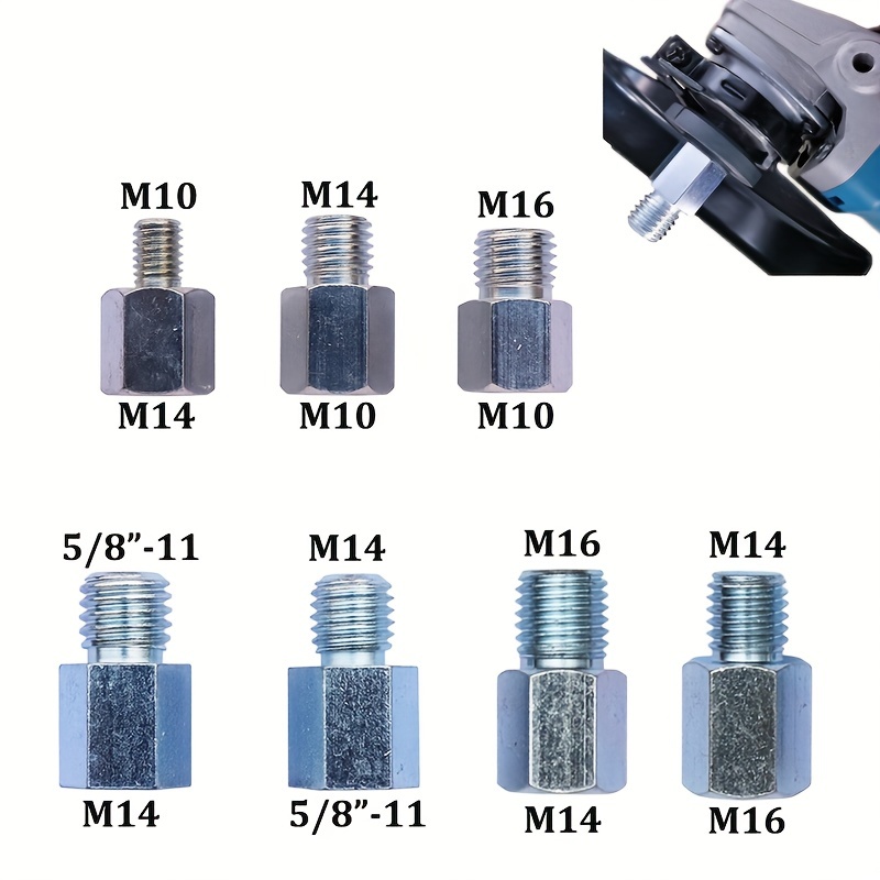 Acheter Adaptateur M10 pour meuleuse d'angle, convertisseur de filetage M14,  adaptateur de connecteur d'arbre, polissage pour noyau de diamant, outils  de scie cloche, 1 pièce