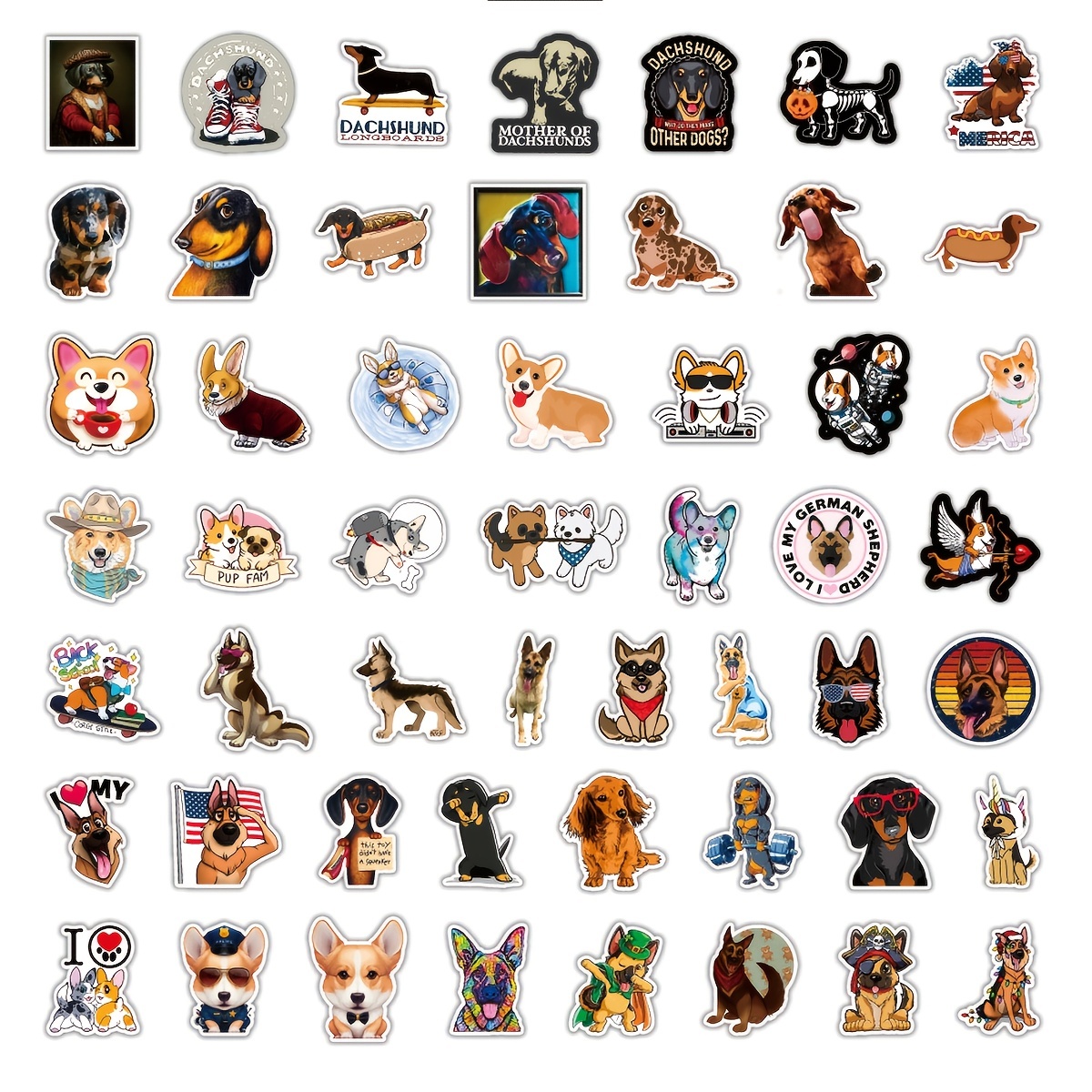 Dog Stickers Cool Dog Waterproof Stickers Vinyl Stickers - Temu