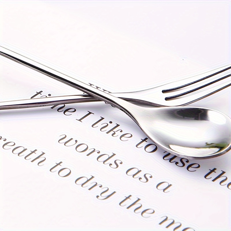 1pc Stainless Steel Branch Spoon Leaf Spoon Stainless Steel Fork Fruit Fork Cake
