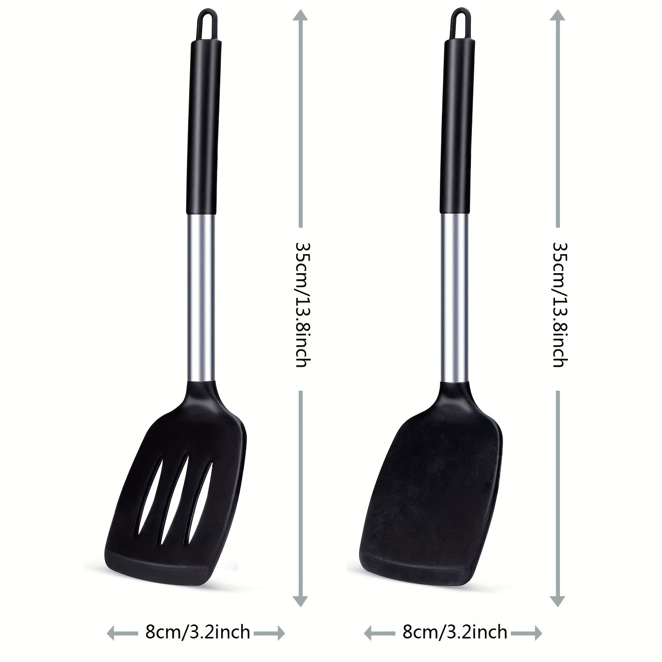 2PCS Silicone Kitchen Utensil Set Non-Toxic And Non Stick Cookware,  BPA-free Safety Kitchen Utensils Set 