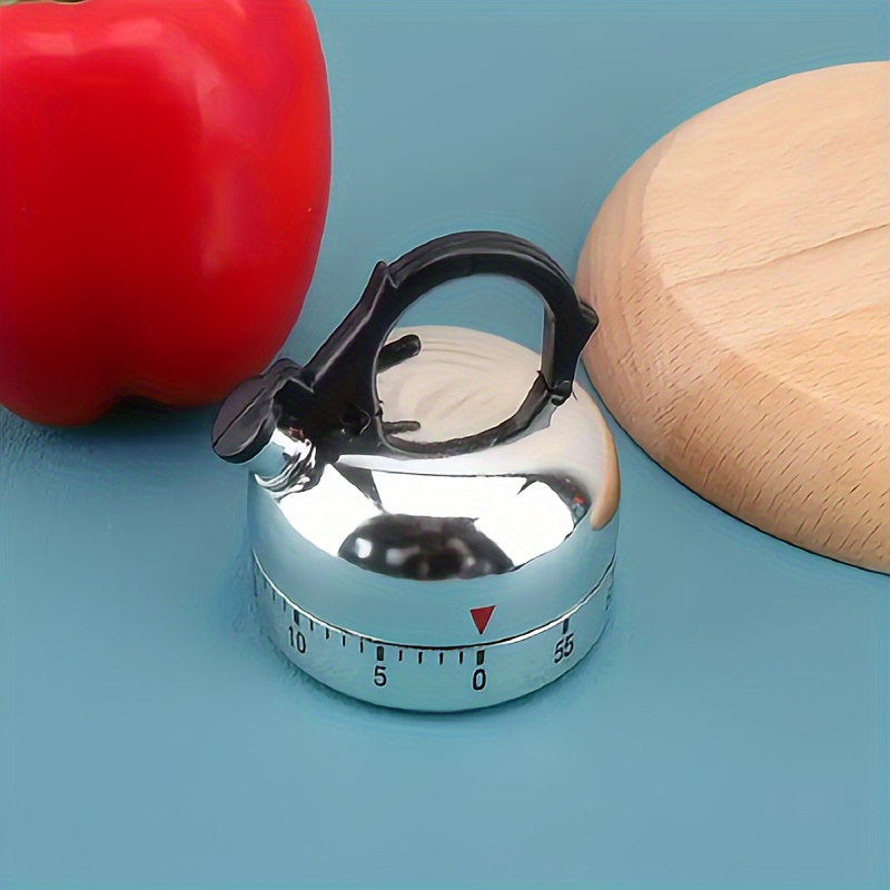 

Kitchen Timer Alarm Mechanical Kettle Shaped Timer Clock Counting 60 Minutes Cuisine Kettle Styling Clockwork Timer