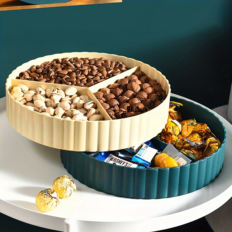 Candy Snack Storage Box With Lid Fruit Tray Candy Snack - Temu