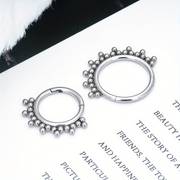 12g To 00g Hinged Segment Ring – 316L Surgical Steel Universal Nose/Ear Clicker