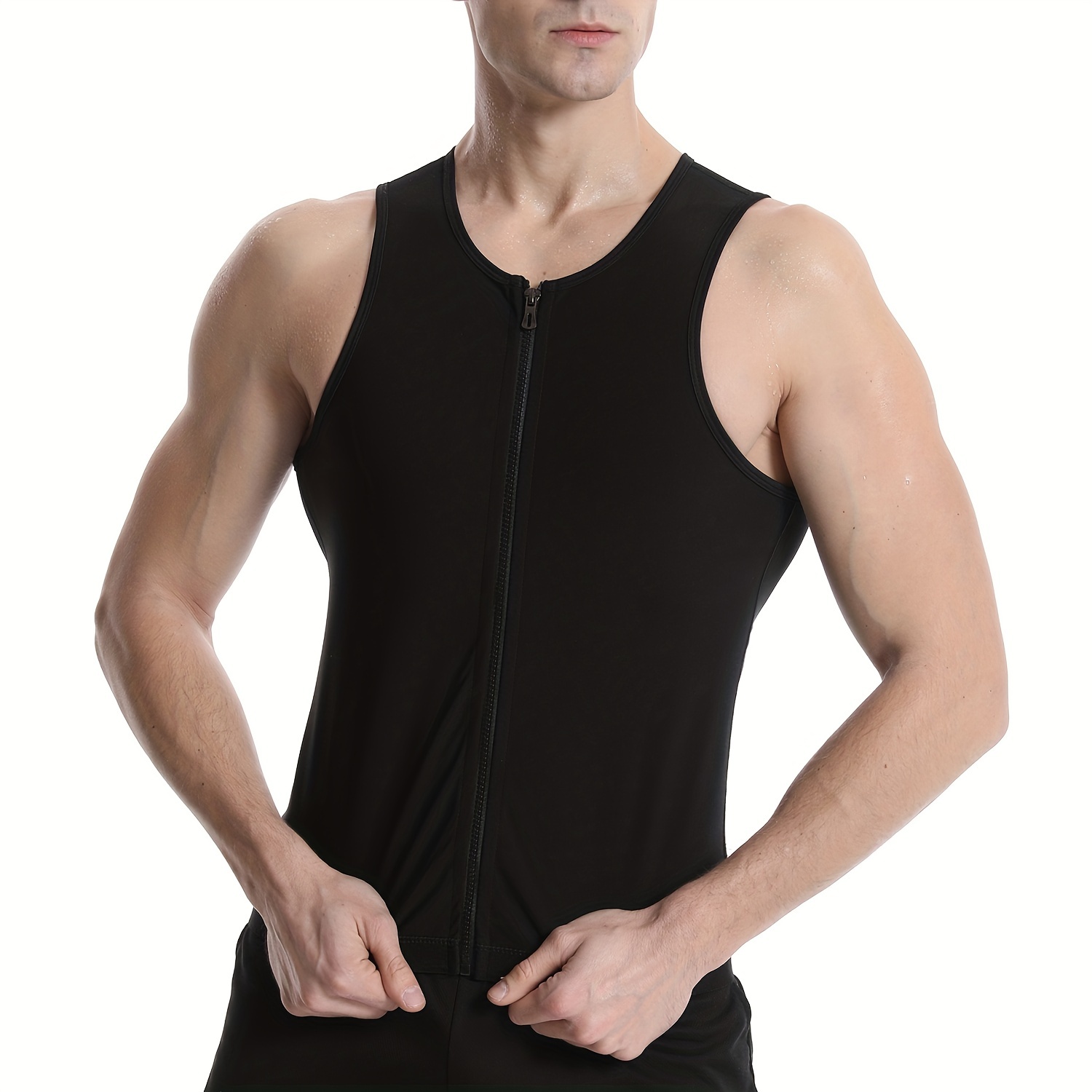 Men's Sauna Suit Shirt - Heat Trapping Sweat Compression Vest, Shapewear  Top, Gym Exercise Versatile Shaper Waist Trainer