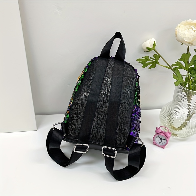 Colorful Sequin Backpack, Women's Mini Mermaid Daypack, Sparkly Glitter  School Bag - Temu Germany