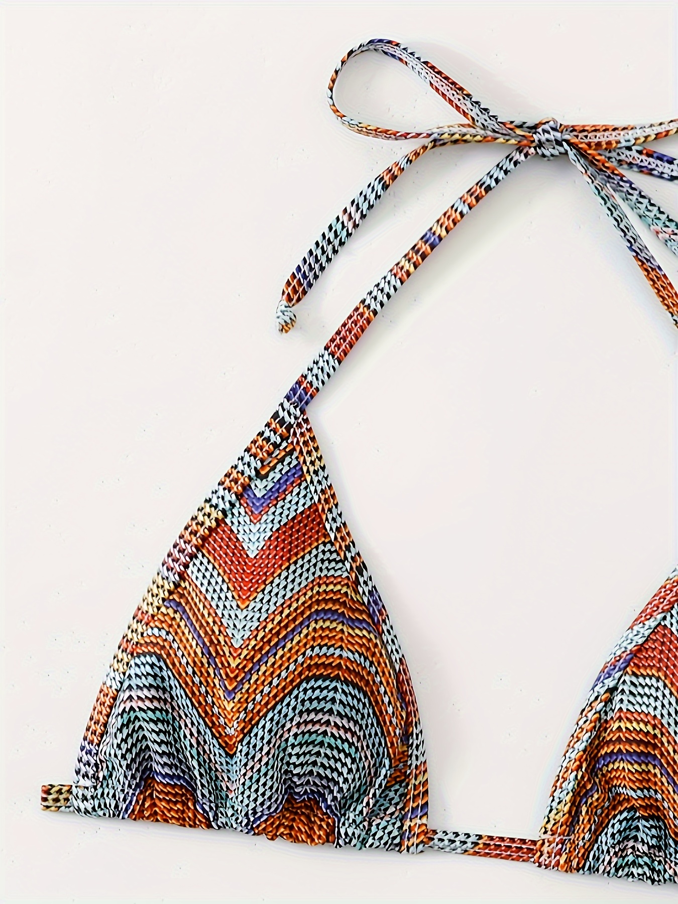 White Zigzag scoop-neck bikini, Missoni