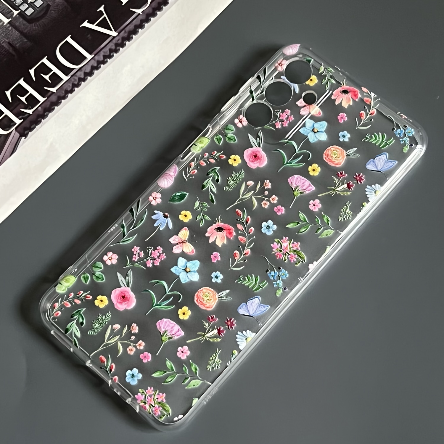  Galaxy S20 Cute Mixed Flower Bouquet Dark Floral Pattern Case :  Cell Phones & Accessories