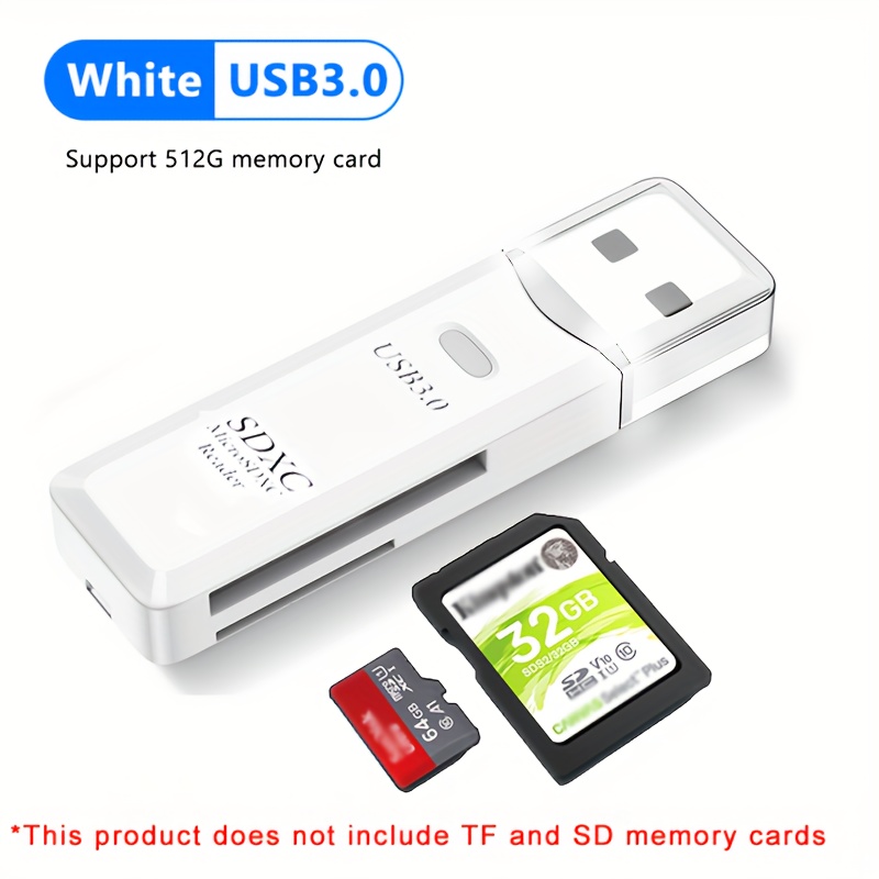 3.0 Lecteur de carte SD USB, lecteur de carte mémoire portable USB